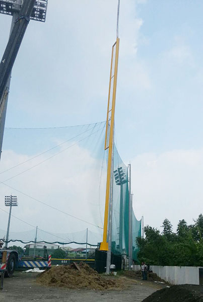 黃色球場菱形網全壘打標桿